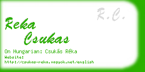 reka csukas business card