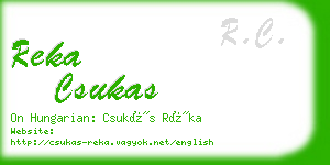 reka csukas business card